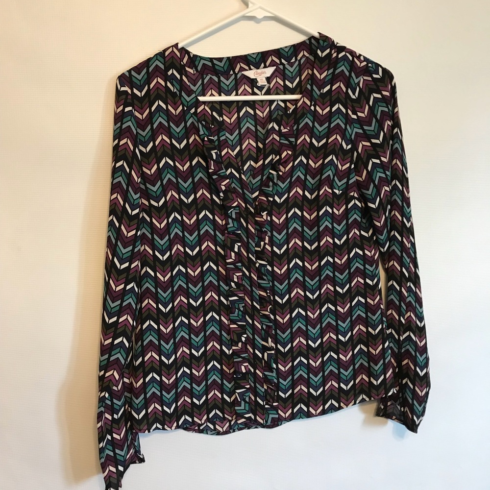 3/$25 candies button up front herringbone scoop